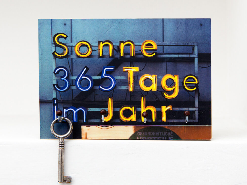 Schlüsselbrett 365 Tage Sonne in Köln aus eigener Fotografie von Frau Plonka