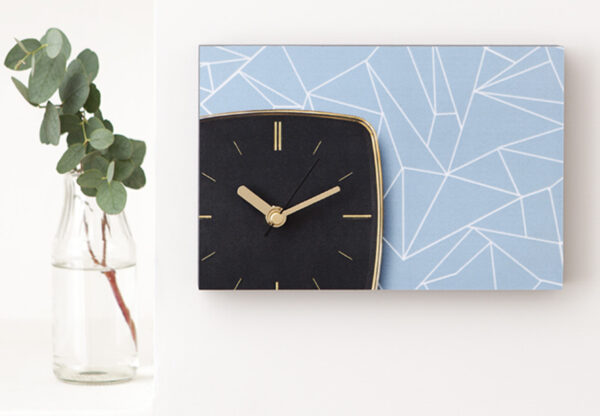 Wanduhr Edition GOLD schwarz B2 aus eigener Fotografie | Frau Plonka