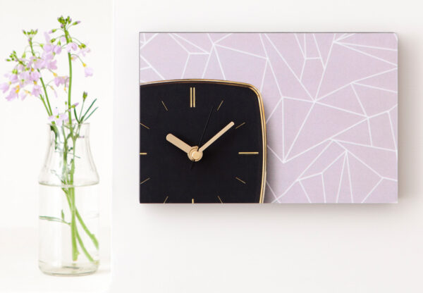 Wanduhr Edition GOLD schwarz R aus eigener Fotografie | Frau Plonka