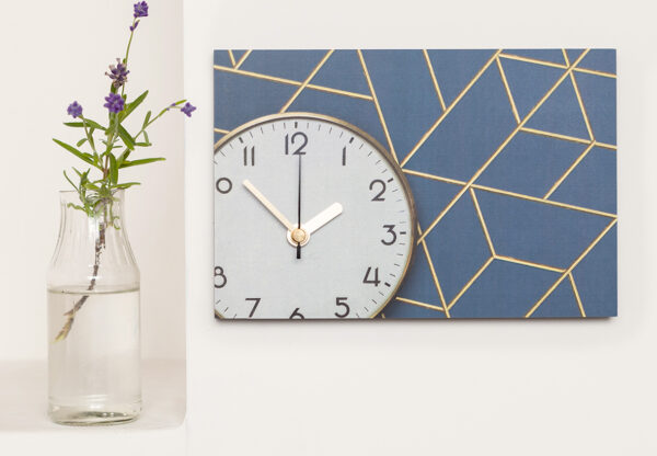 Wanduhr Edition GOLD weiss B aus eigener Fotografie | Frau Plonka