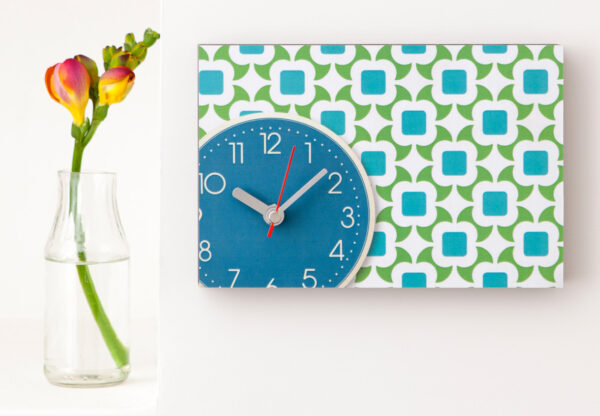 Wanduhr blau A aus eigener Fotografie | Frau Plonka