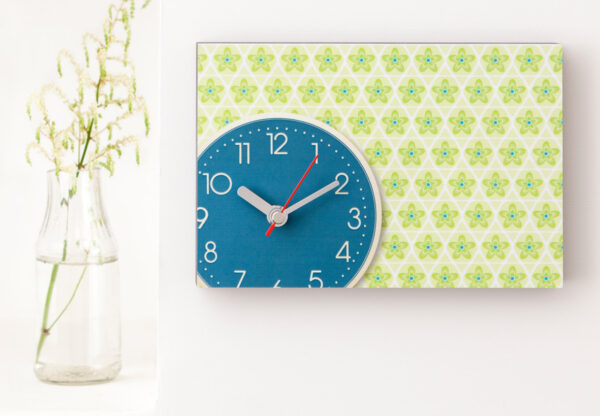 Wanduhr blau B aus eigener Fotografie | Frau Plonka