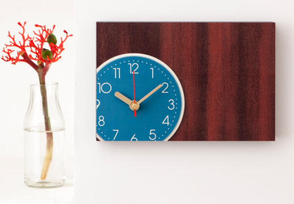 Wanduhr blau H aus eigener Fotografie | Frau Plonka