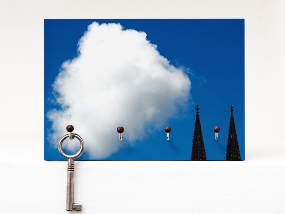 Schlüsselbrett Dom Wolke aus eigener Fotografie von Frau Plonka