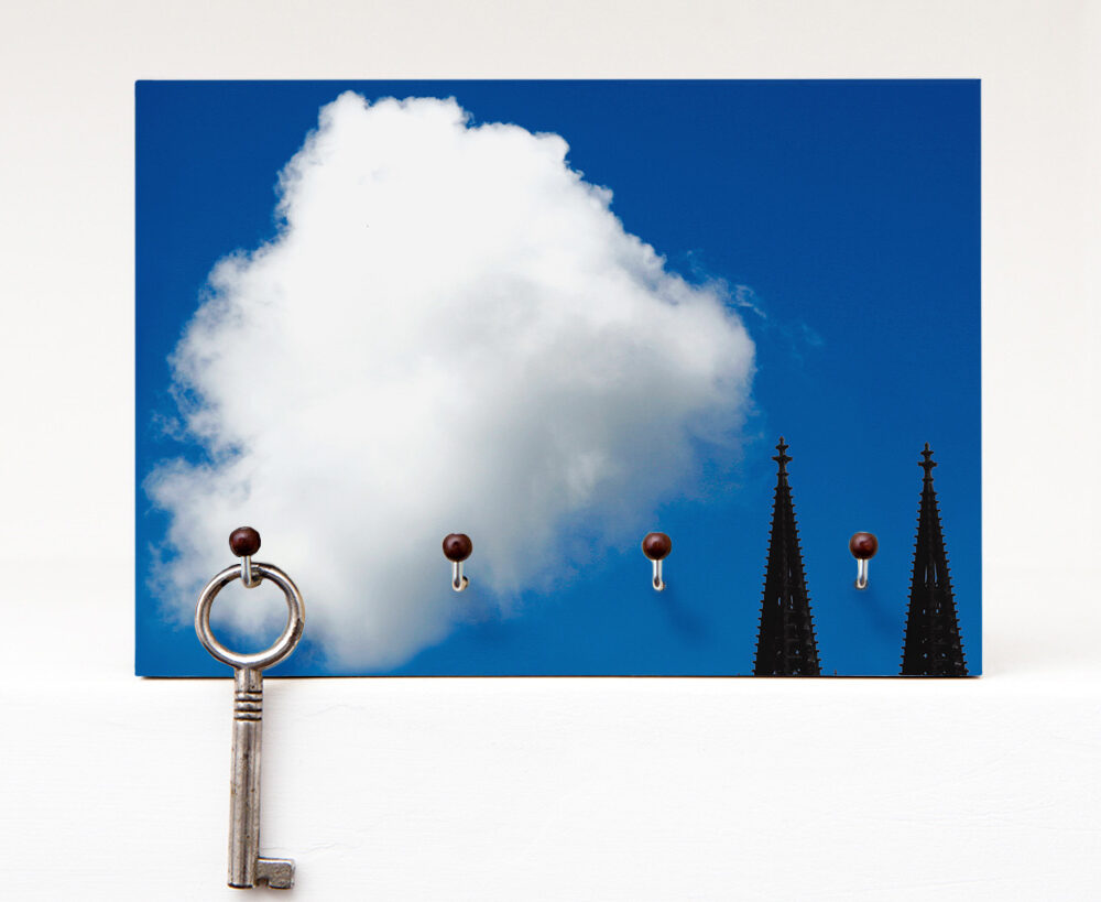 Schlüsselbrett Dom Wolke aus eigener Fotografie von Frau Plonka