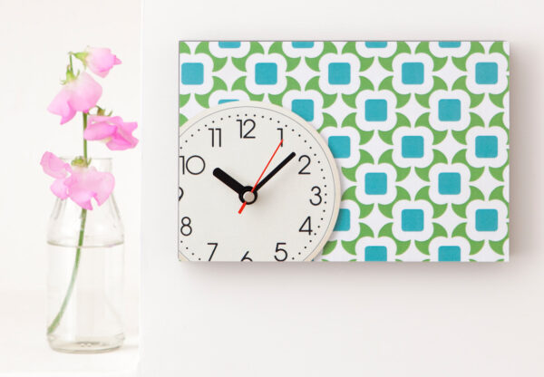 Wanduhr weiss A aus eigener Fotografie | Frau Plonka