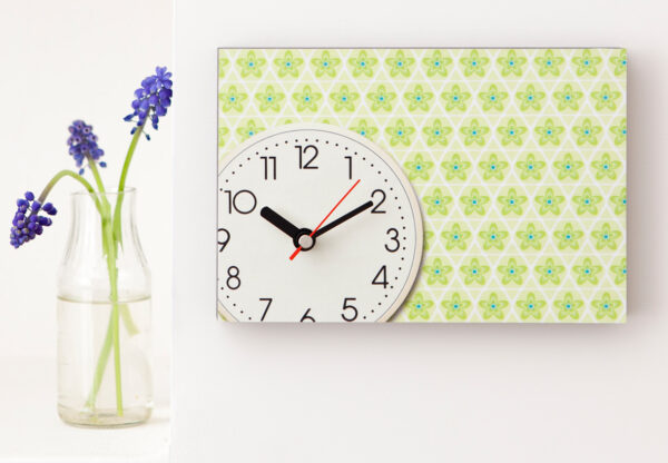 Wanduhr weiss B aus eigener Fotografie | Frau Plonka