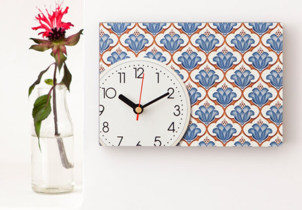 Wanduhr weiss D aus eigener Fotografie | Frau Plonka