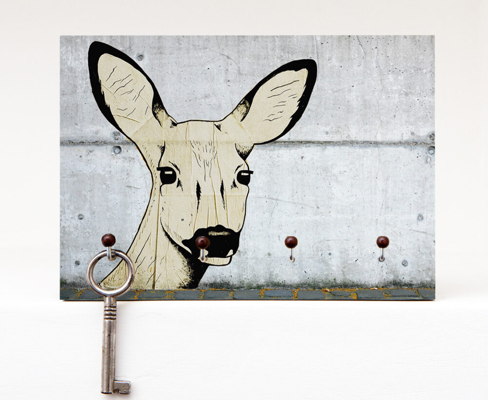 Schlüsselbrett reh Schlüsselbrett Reh aus eigener Fotografie von Frau Plonka