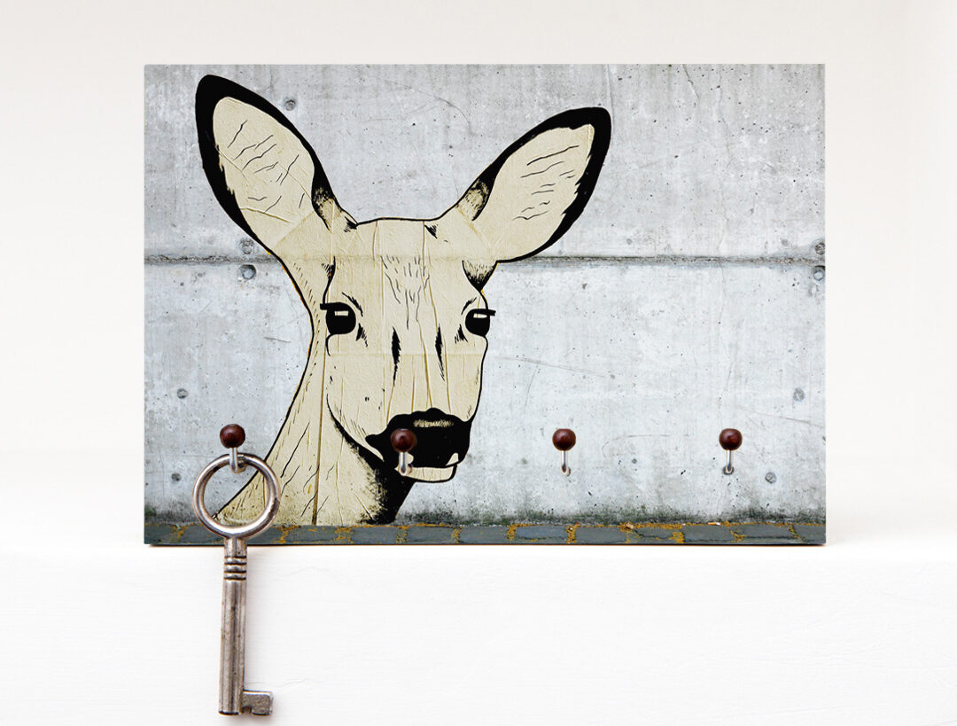 Schlüsselbrett reh Schlüsselbrett Reh aus eigener Fotografie von Frau Plonka