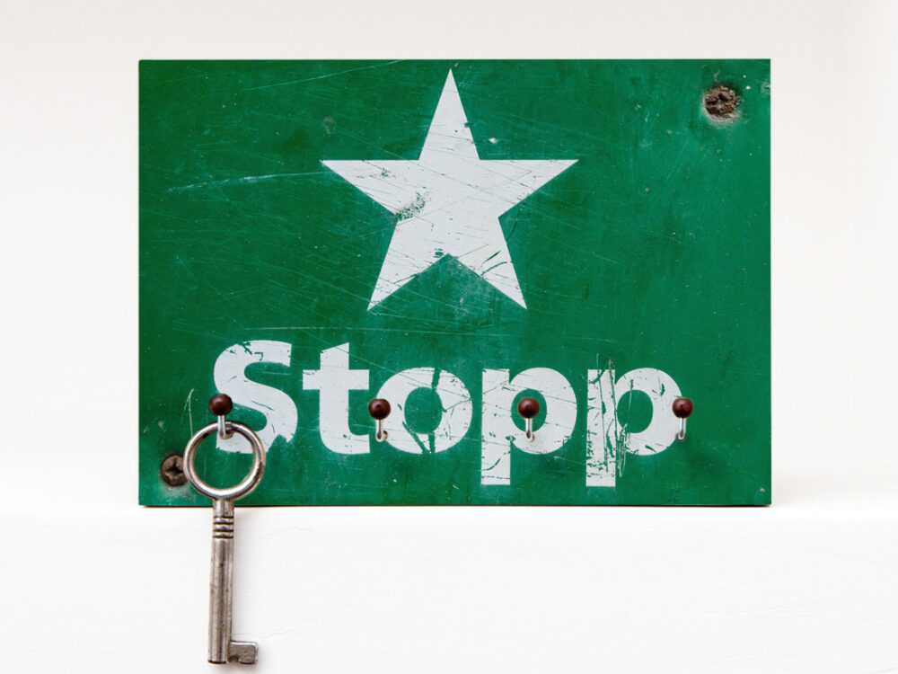 Schlüsselbrett Stopp aus eigener Fotografie von Frau Plonka