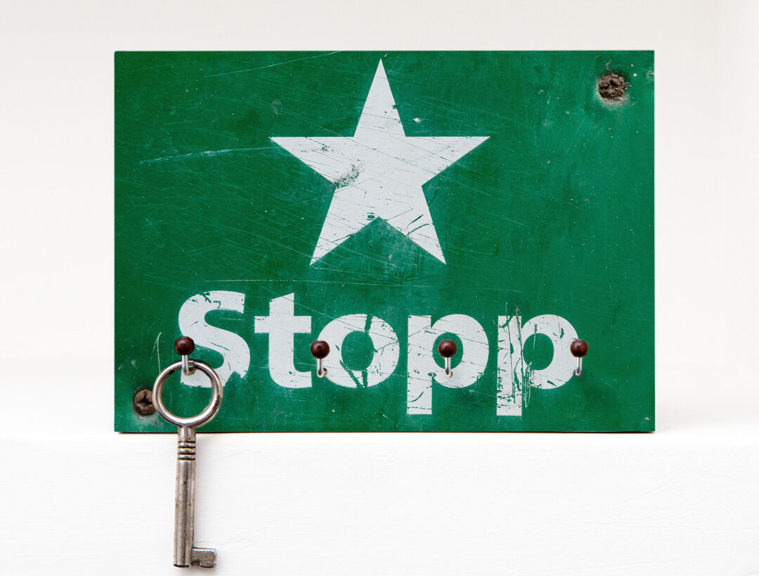 Schlüsselbrett Stopp aus eigener Fotografie von Frau Plonka