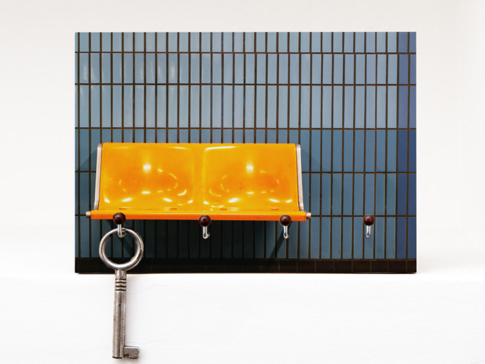 Schlüsselbrett U-Bahn blau aus eigener Fotografie von Frau Plonka