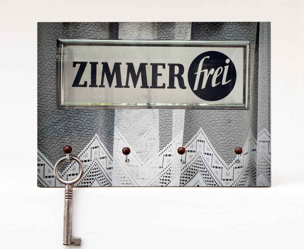 Schlüsselbrett Zimmer frei aus eigener Fotografie von Frau Plonka