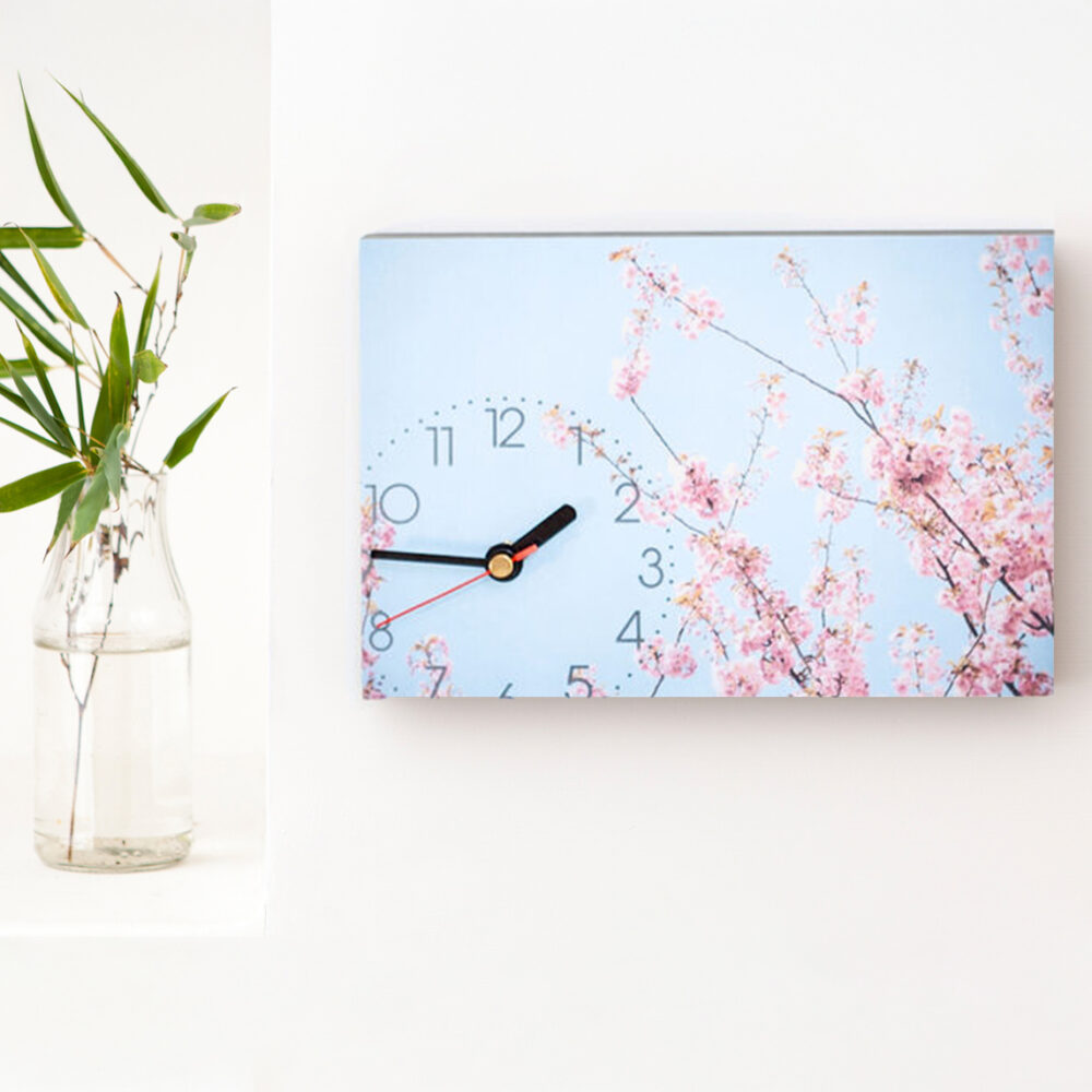 wanduhr-janaische-kirschbluete Wanduhr Japanische Kirschblüte aus eigener Fotografie | Frau Plonka