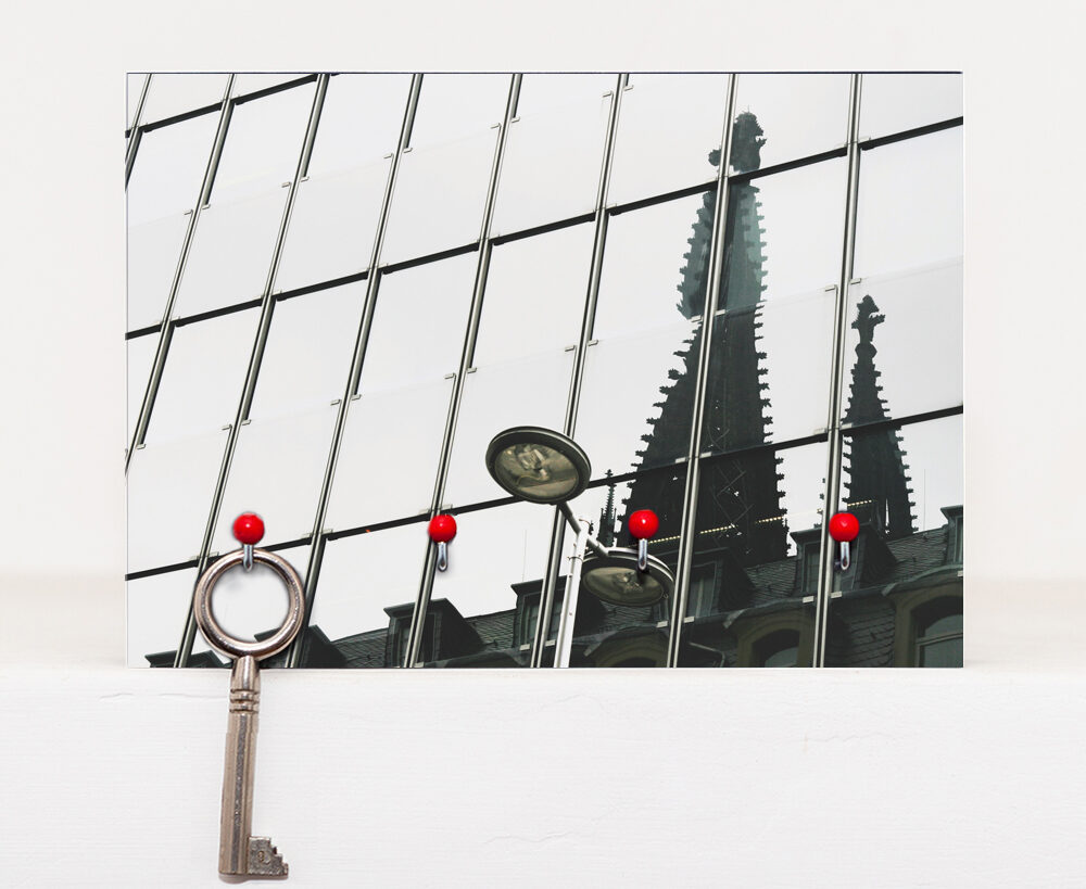 Schlüsselbrett Dom Spiegelung handgemacht Frau Plonka Köln