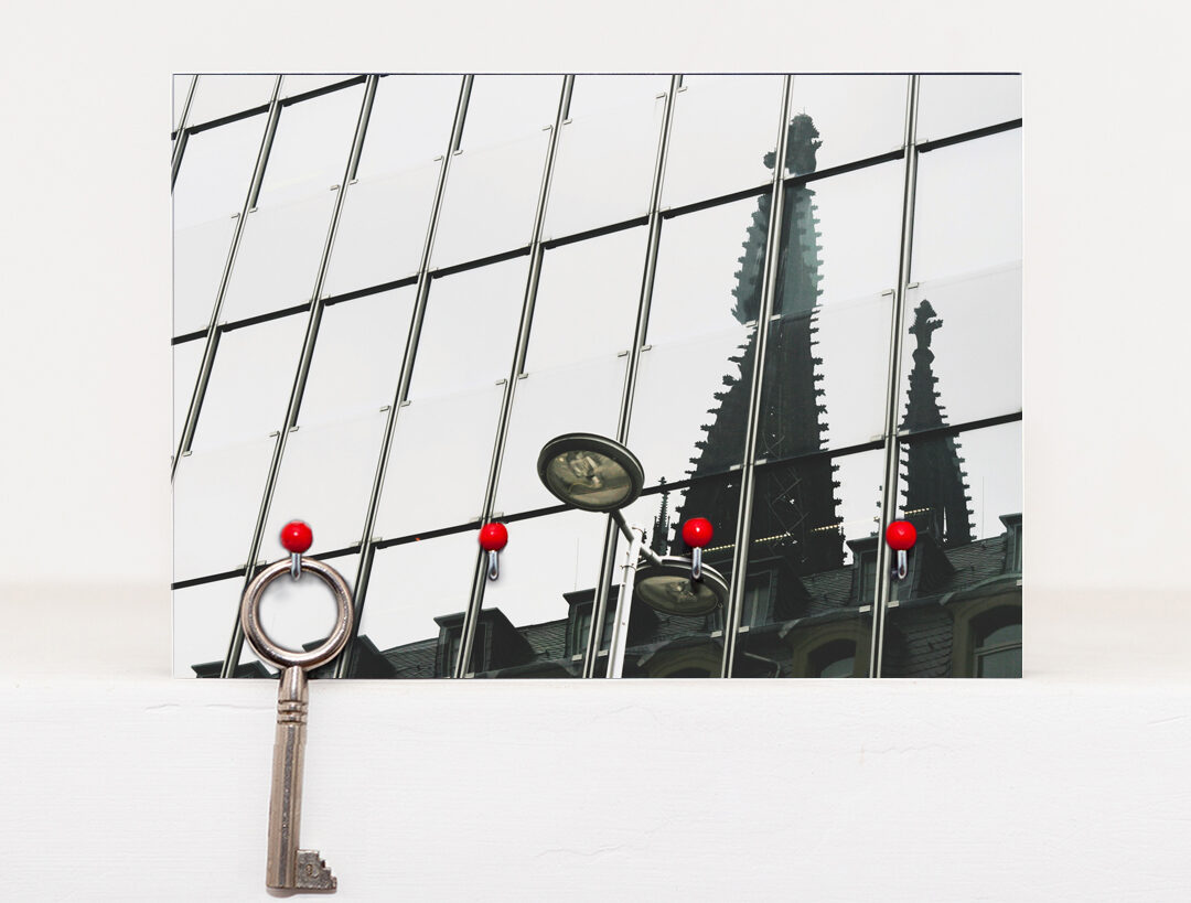 Schlüsselbrett Dom Spiegelung handgemacht Frau Plonka Köln