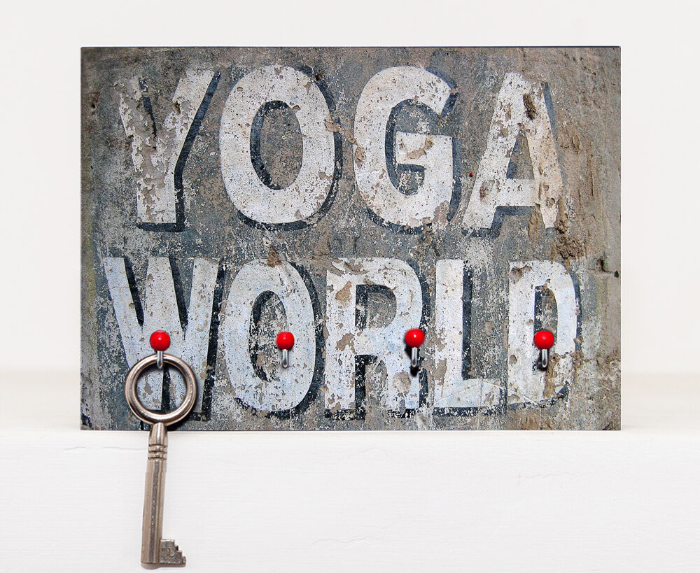 Schlüsselbrett Yoga World Fotografie handgemacht von Frau Plonka
