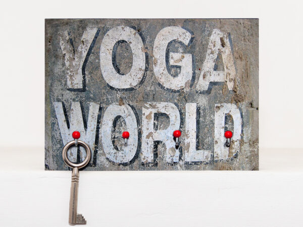 Schlüsselbrett Yoga World Fotografie handgemacht von Frau Plonka