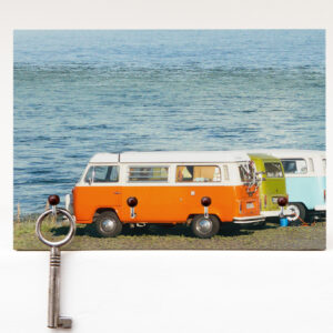 Schlüsselbrett Bulli Fotografie handgemacht von Frau Plonka