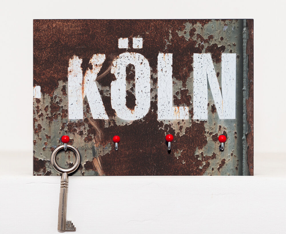 koeln rost schlüsselbrett Schlüsselbrett Köln rostig Fotografie handgemacht von Frau Plonka