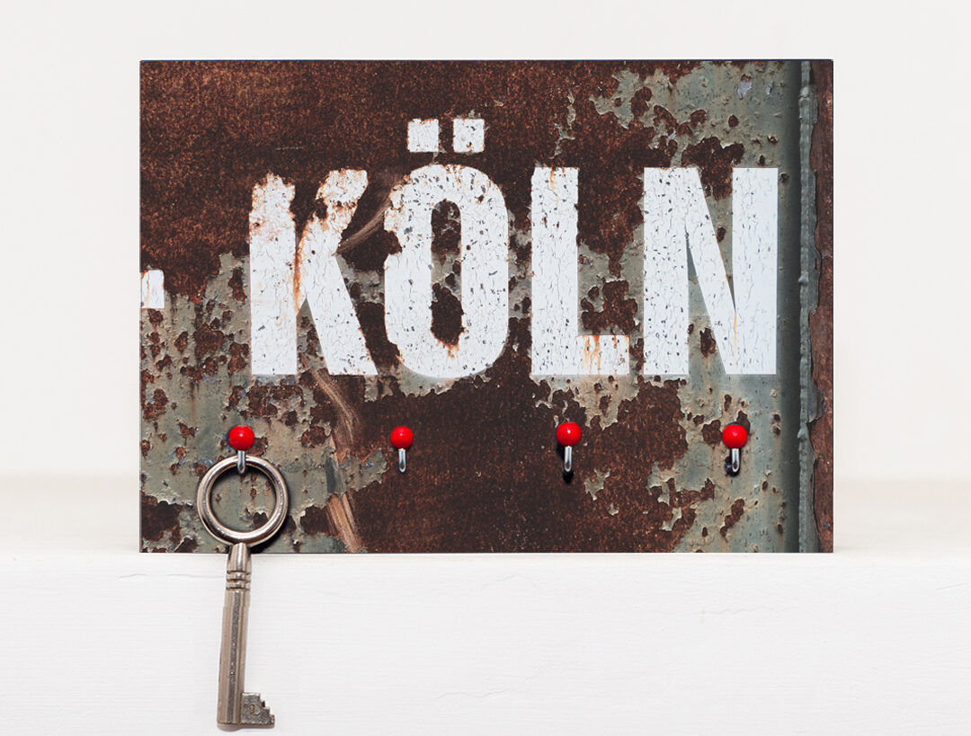 koeln rost schlüsselbrett Schlüsselbrett Köln rostig Fotografie handgemacht von Frau Plonka