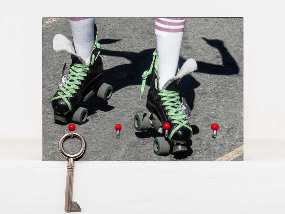 Schlüsselbrett Rollerskates Fotografie handgemacht von Frau Plonka