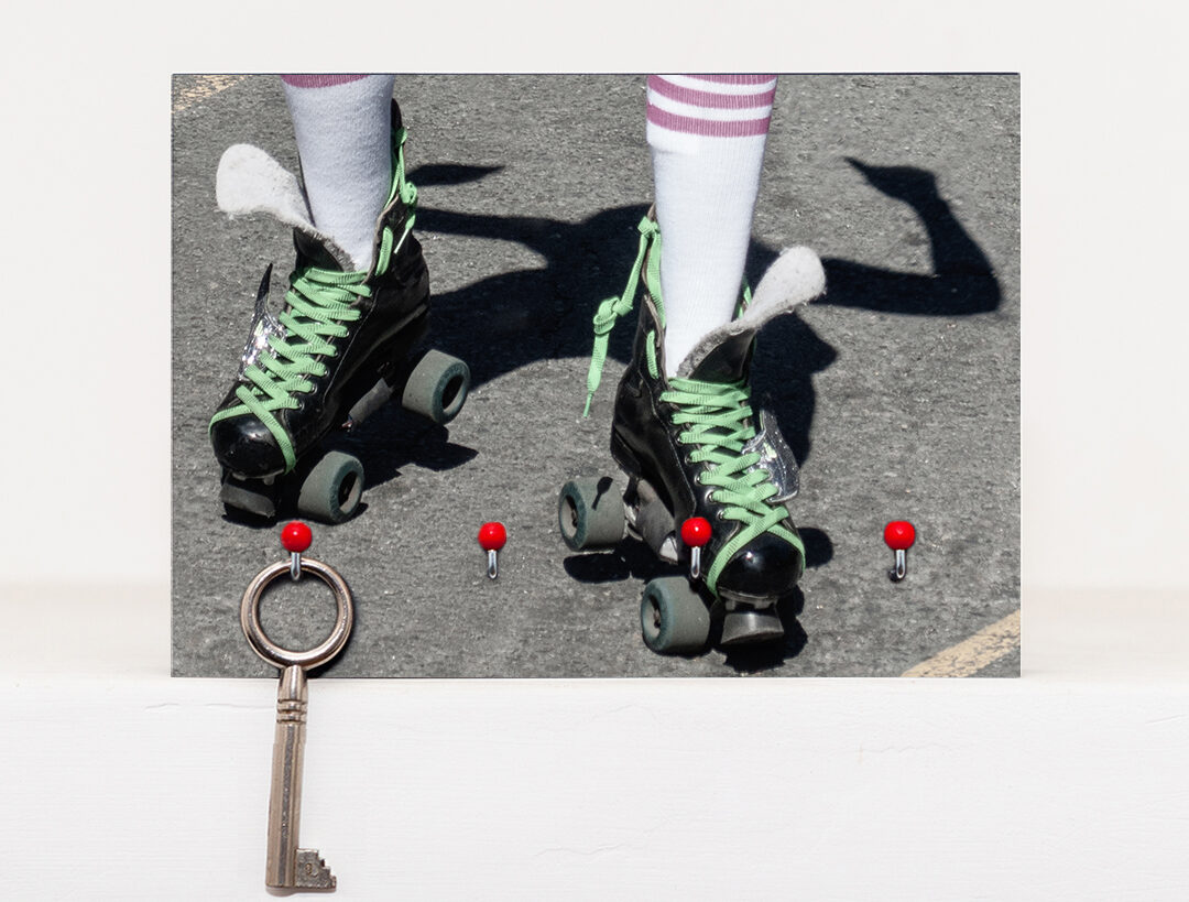 Schlüsselbrett Rollerskates Fotografie handgemacht von Frau Plonka