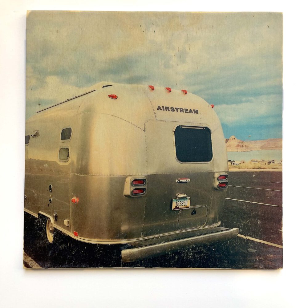 airstream amerika Fototransfer auf Holz Airstream handgefertigt Frau Plonka