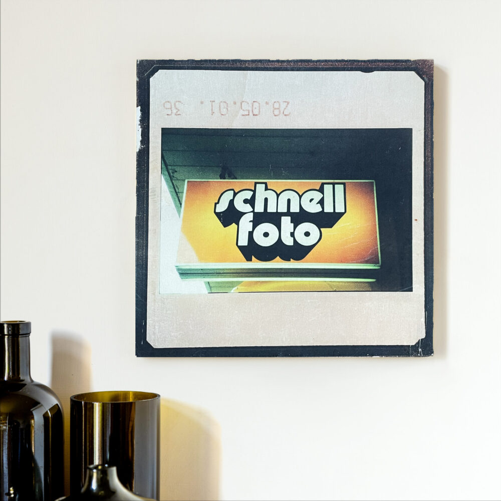 Fototransfer auf Holz Schnellfoto handgefertigt Frau Plonka