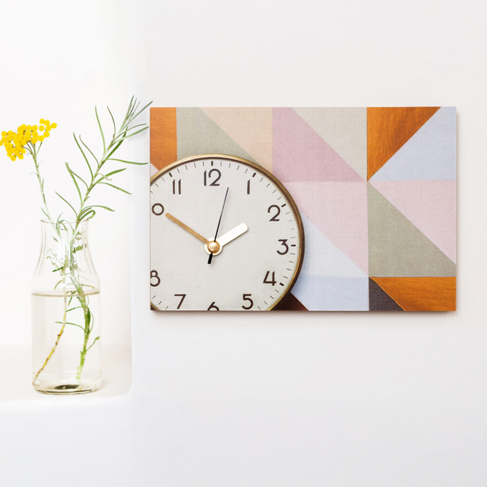wanduhr-Gold.weiss-geo-01 Wanduhr Edition GOLD weiss G aus eigener Fotografie | Frau Plonka