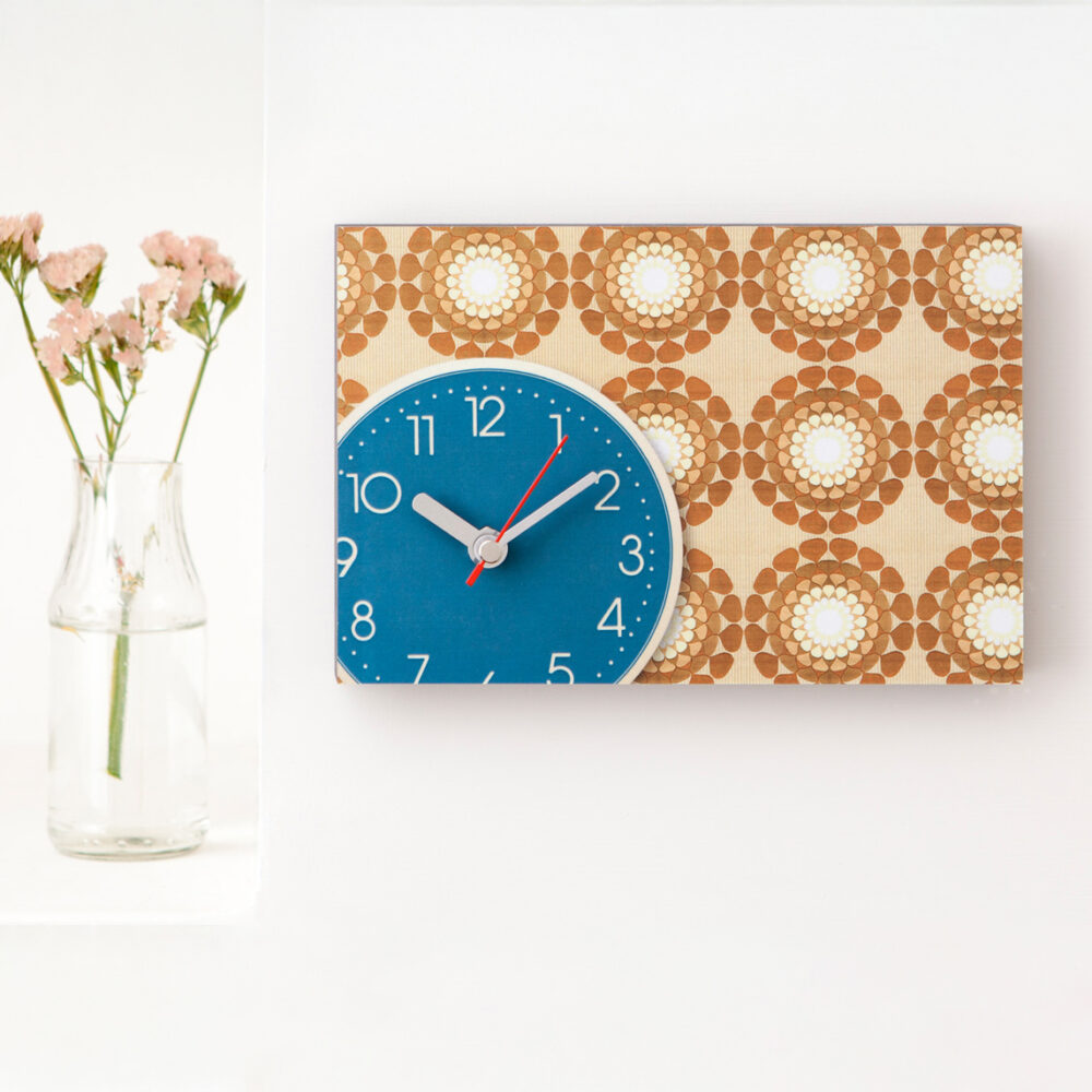 wanduhr-blau.F-01 Wanduhr blau.F aus eigener Fotografie | Frau Plonka