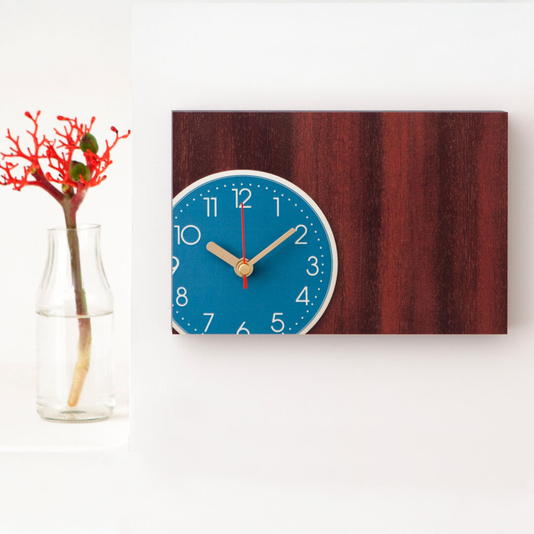 Wanduhr blau H aus eigener Fotografie | Frau Plonka