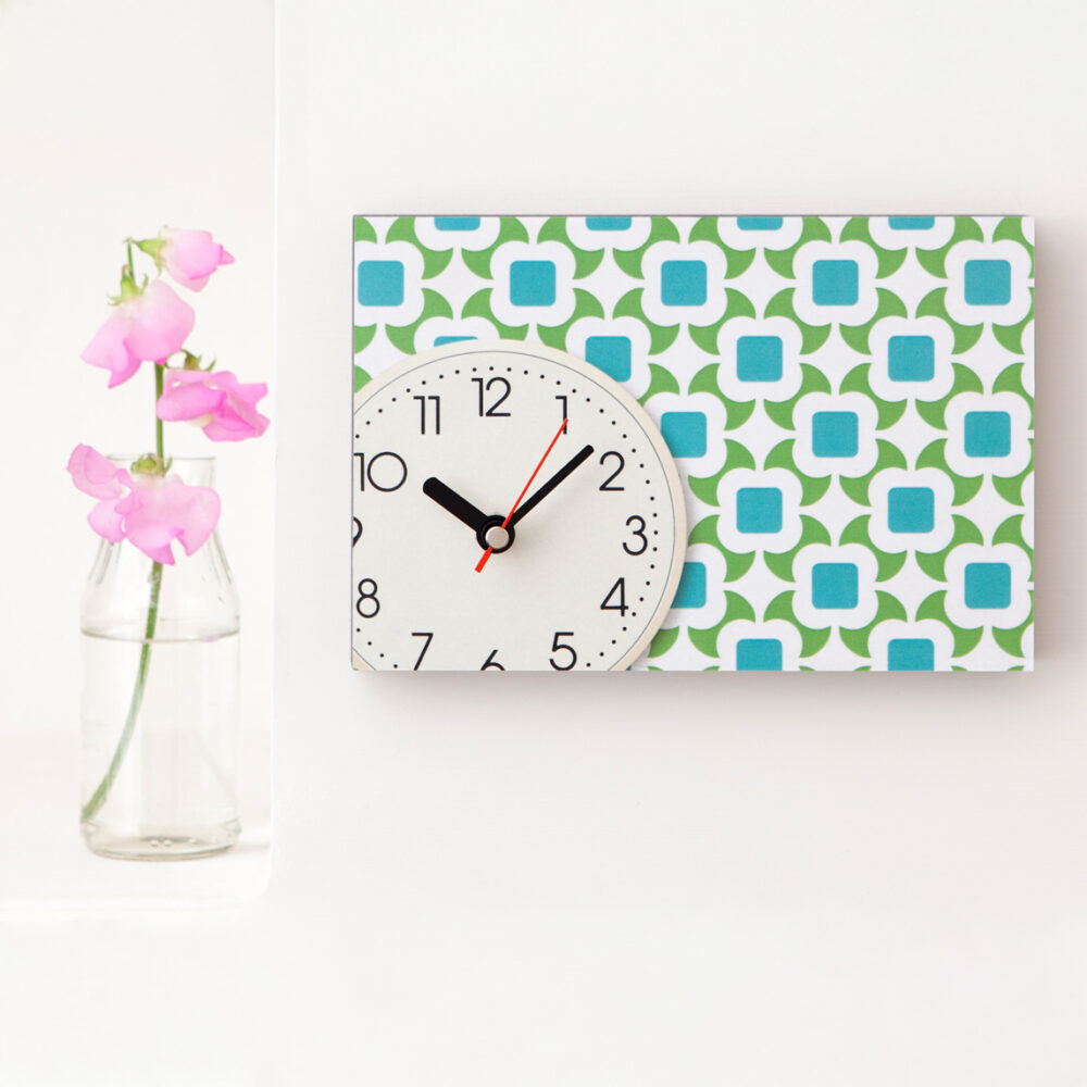 Wanduhr weiss A aus eigener Fotografie | Frau Plonka